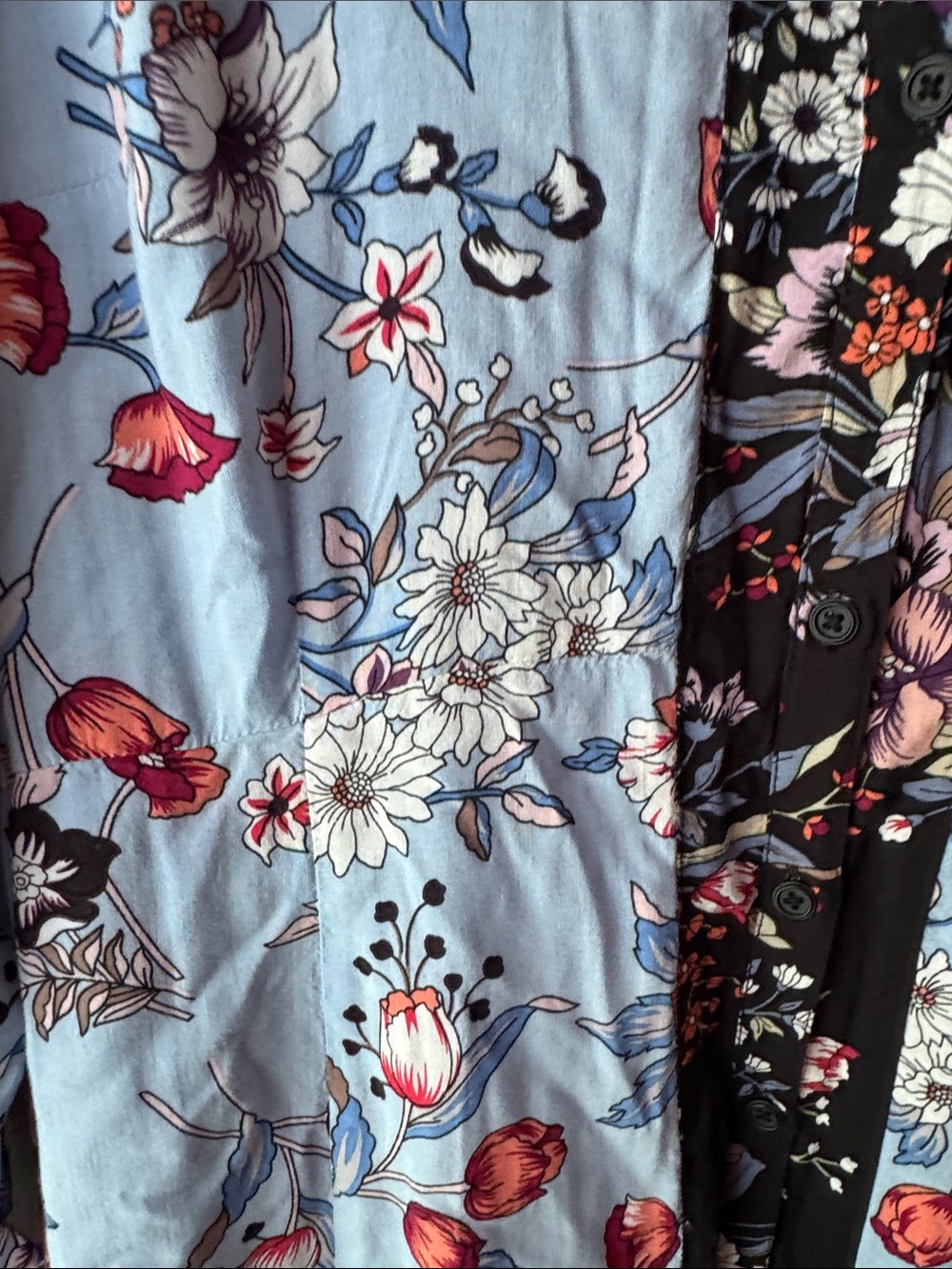 Anthropologie Blue Floral Long-Sleeve Dress - Picture 7 of 8